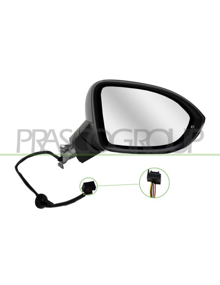 RETROVISORE DESTRO ELETTRICO CON PRIMER TERMICO CON FANALE CON LUCE CORTESIA CON MEMORIA CONVESSO 11 PINS