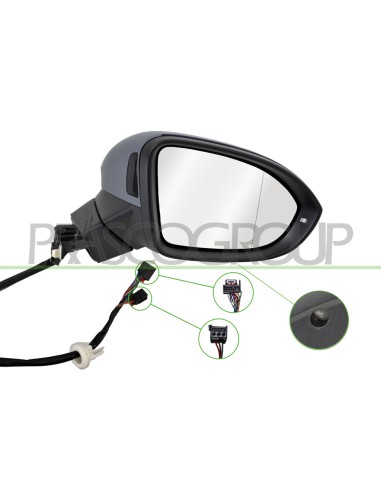RETROVISORE DESTRO ELETTRICO CON PRIMER TERMICO CON FANALE CON LUCE CORTESIA CON MEMORIA CON LANE ASSIST CONVESSO 14 PINS