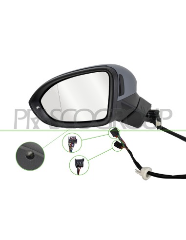 RETROVISORE SINISTRO ELETTRICO CON PRIMER TERMICO CON FANALE CON LUCE CORTESIA CON MEMORIA CON LANE ASSIST ASFERICO 14 PINS