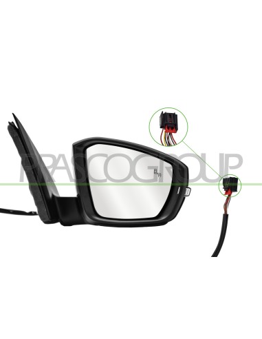 RETROVISORE DESTRO ELETTRICO CON PRIMER TERMICO CON FANALE CON BLIS CONVESSO 8 PINS VOLKSWAGEN T CROSS Mod. 01-19 - 03-24