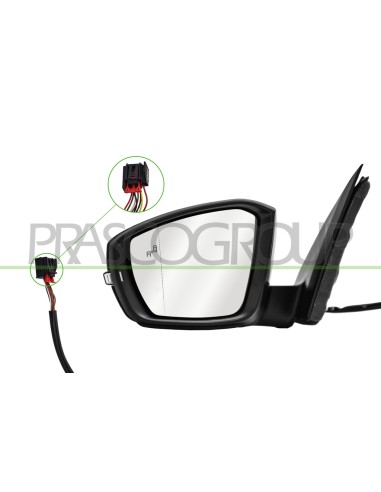 RETROVISORE SINISTRO ELETTRICO CON PRIMER TERMICO CON FANALE CON BLIS ASFERICO 8 PINS VOLKSWAGEN T CROSS Mod. 01-19 - 03-24