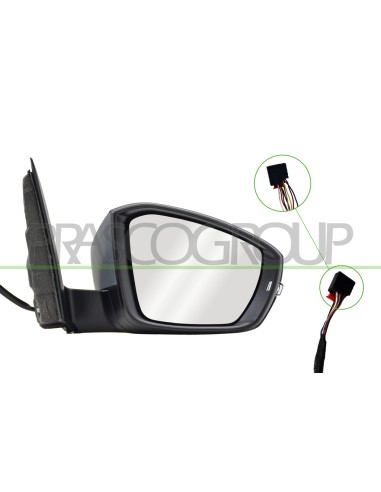 RETROVISORE DESTRO ELETTRICO CON PRIMER TERMICO CON FANALE CONVESSO 6 PINS VOLKSWAGEN T CROSS Mod. 01-19 - 03-24