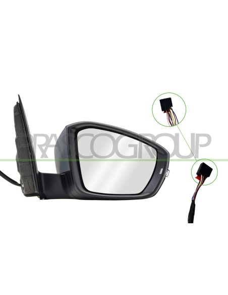 RETROVISORE DESTRO ELETTRICO CON PRIMER TERMICO CON FANALE CONVESSO 6 PINS VOLKSWAGEN T CROSS Mod. 01-19 - 03-24