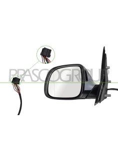 RETROVISORE SINISTRO ELETTRICO TERMICO CON PRIMER CHIUDIBILE CON BLIS ASFERICO 9 PINS VOLKSWAGEN T6 Mod. 04-15 - 01-19 2